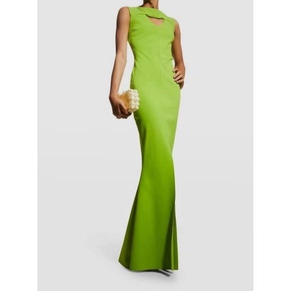 NEW CHIARA BONI cutout maxi dress in lime green - Picture 1 of 2